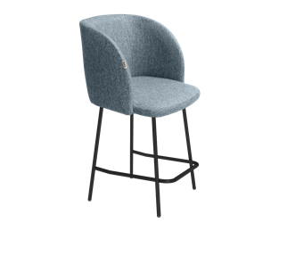 Полубарный стул SHT-ST33 / SHT-S29P-1 (синий лед/черный муар) в Перми