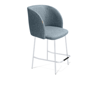 Полубарный стул SHT-ST33 / SHT-S29P-1 (синий лед/хром лак) в Перми