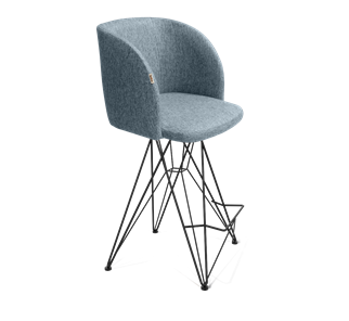 Полубарный стул SHT-ST33 / SHT-S66-1 (синий лед/черный муар) в Перми
