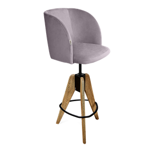 Полубарный стул SHT-ST33 / SHT-S92 (сиреневая орхидея/браш.коричневый/черный муар) в Перми