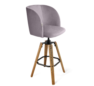Полубарный стул SHT-ST33 / SHT-S93 (сиреневая орхидея/браш.коричневый/черный муар) в Перми