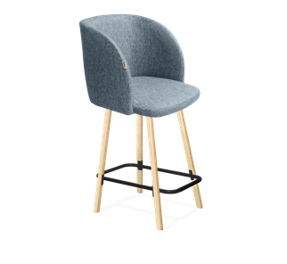 Полубарный стул SHT-ST33 / SHT-S94-1 (синий лед/прозрачный лак/черный муар) в Перми