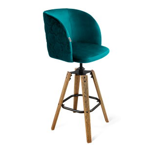 Полубарный стул SHT-ST33-1 / SHT-S93 (альпийский бирюзовый/браш.коричневый/черный муар) в Перми