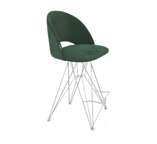 Полубарный стул SHT-ST34 / SHT-S66-1 (лиственно-зеленый/хром лак) в Перми