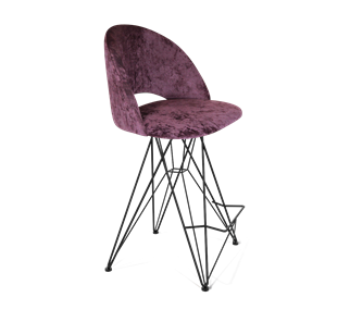 Полубарный стул SHT-ST34 / SHT-S66-1 (вишневый джем/черный муар) в Перми