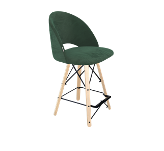 Полубарный стул SHT-ST34 / SHT-S80-1 (лиственно-зеленый/прозрачный лак/черный) в Перми