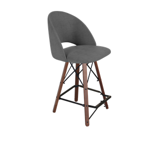 Полубарный стул SHT-ST34 / SHT-S80-1 (платиново-серый/темный орех/черный) в Перми