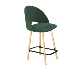Полубарный стул SHT-ST34 / SHT-S94-1 (лиственно-зеленый/прозрачный лак/черный муар) в Перми