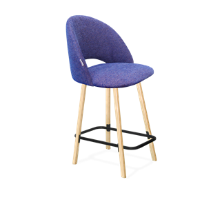 Полубарный стул SHT-ST34 / SHT-S94-1 (синий мираж/прозрачный лак/черный муар) в Перми