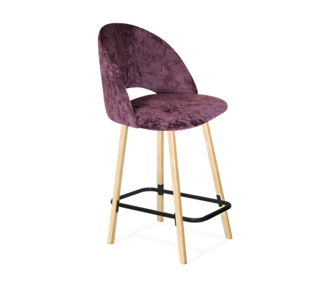 Полубарный стул SHT-ST34 / SHT-S94-1 (вишневый джем/прозрачный лак/черный муар) в Перми - изображение