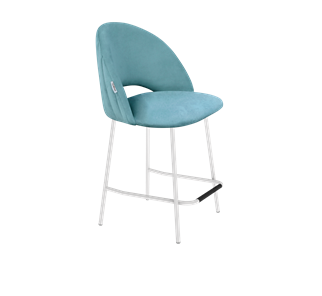 Полубарный стул SHT-ST34-1 / SHT-S29P-1 (голубая пастель/белый муар) в Перми