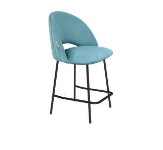 Полубарный стул SHT-ST34-1 / SHT-S29P-1 (голубая пастель/черный муар) в Перми
