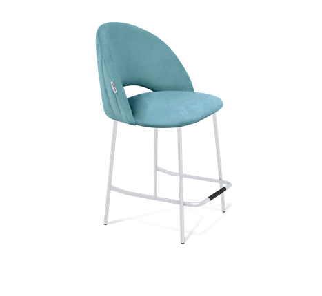Полубарный стул SHT-ST34-1 / SHT-S29P-1 (голубая пастель/хром лак) в Перми - изображение