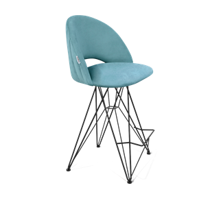 Полубарный стул SHT-ST34-1 / SHT-S66-1 (голубая пастель/черный муар) в Перми