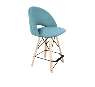Полубарный стул SHT-ST34-1 / SHT-S80-1 (голубая пастель/прозрачный лак/черный) в Перми