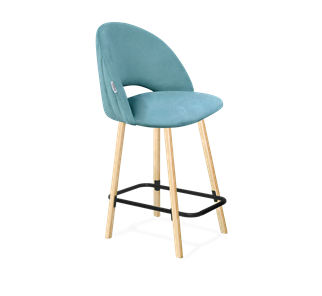 Полубарный стул SHT-ST34-1 / SHT-S94-1 (голубая пастель/прозрачный лак/черный муар) в Перми