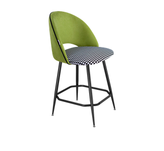 Полубарный стул SHT-ST34-3 / SHT-S148-1 (оливковый/гусиная лапка/черный муар) в Перми