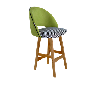 Полубарный стул SHT-ST34-3 / SHT-S65-1 (оливковый/гусиная лапка/светлый орех) в Перми