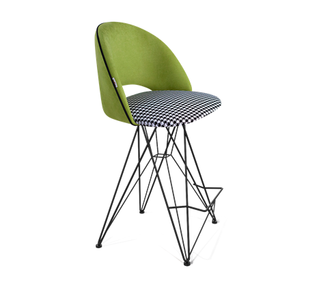 Полубарный стул SHT-ST34-3 / SHT-S66-1 (оливковый/гусиная лапка/черный муар) в Перми - изображение