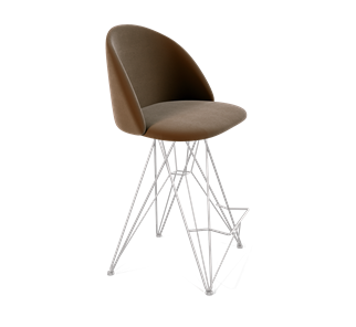 Полубарный стул SHT-ST35 / SHT-S66-1 (кофейный ликер/хром лак) в Березниках