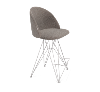 Полубарный стул SHT-ST35 / SHT-S66-1 (тростниковый сахар/хром лак) в Перми - предосмотр