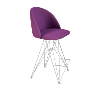 Полубарный стул SHT-ST35 / SHT-S66-1 (ягодное варенье/хром лак) в Перми