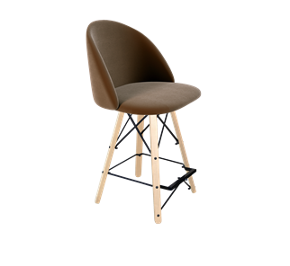 Полубарный стул SHT-ST35 / SHT-S80-1 (кофейный ликер/прозрачный лак/черный) в Перми