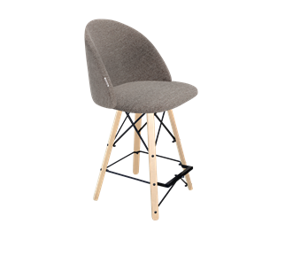 Полубарный стул SHT-ST35 / SHT-S80-1 (тростниковый сахар/прозрачный лак/черный) в Перми