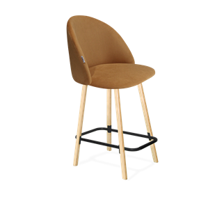 Полубарный стул SHT-ST35 / SHT-S94-1 (горчичный/прозрачный лак/черный муар) в Перми - предосмотр