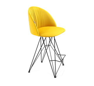Полубарный стул SHT-ST35-1 / SHT-S66-1 (имперский жёлтый/черный муар) в Перми