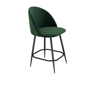Полубарный стул SHT-ST35-2 / SHT-S148-1 (лиственно-зеленый/черный муар) в Перми