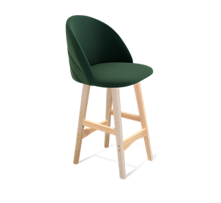 Полубарный стул SHT-ST35-2 / SHT-S65-1 (лиственно-зеленый/прозрачный лак) в Перми