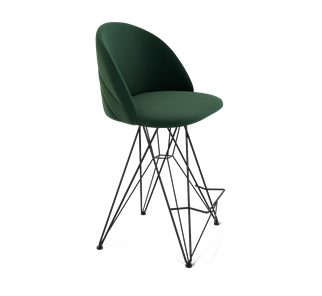 Полубарный стул SHT-ST35-2 / SHT-S66-1 (лиственно-зеленый/черный муар) в Перми - предосмотр