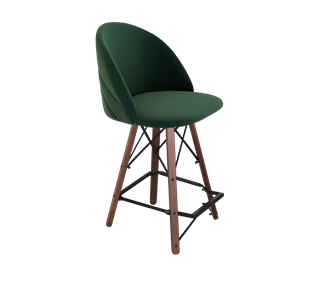 Полубарный стул SHT-ST35-2 / SHT-S80-1 (лиственно-зеленый/темный орех/черный) в Кунгуре