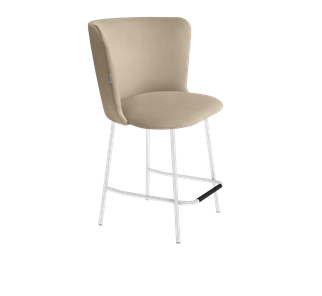 Полубарный стул SHT-ST36 / SHT-S29P-1 (ванильный крем/белый муар) в Перми