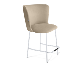 Полубарный стул SHT-ST36 / SHT-S29P-1 (ванильный крем/хром лак) в Березниках