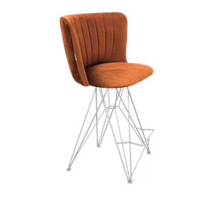 Полубарный стул SHT-ST36-1 / SHT-S66-1 (песчаная буря/хром лак) в Перми