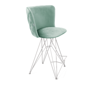 Полубарный стул SHT-ST36-3 / SHT-S66-1 (нежная мята/хром лак) в Перми