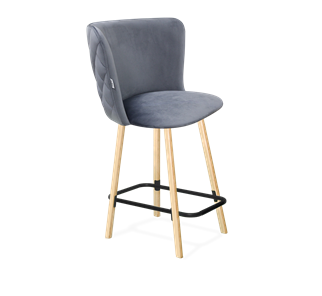 Полубарный стул SHT-ST36-3 / SHT-S94-1 (нейтральный серый/прозрачный лак/черный муар) в Березниках