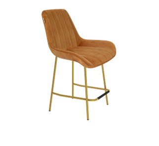 Полубарный стул SHT-ST37 / SHT-S29P-1 (горчичный/золото) в Перми