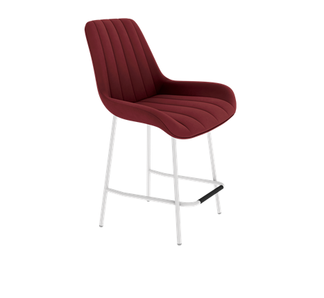Полубарный стул SHT-ST37 / SHT-S29P-1 (рубиновое вино/белый муар) в Перми - изображение