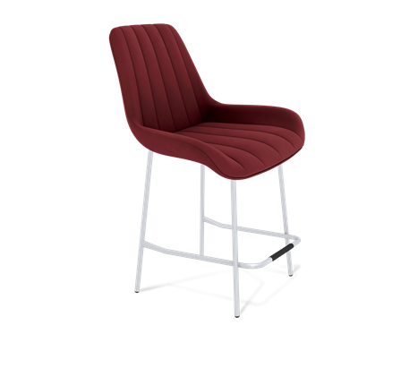Полубарный стул SHT-ST37 / SHT-S29P-1 (рубиновое вино/хром лак) в Перми - изображение