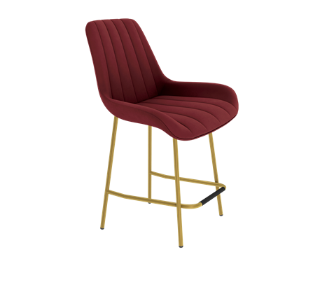 Полубарный стул SHT-ST37 / SHT-S29P-1 (рубиновое вино/золото) в Перми - изображение