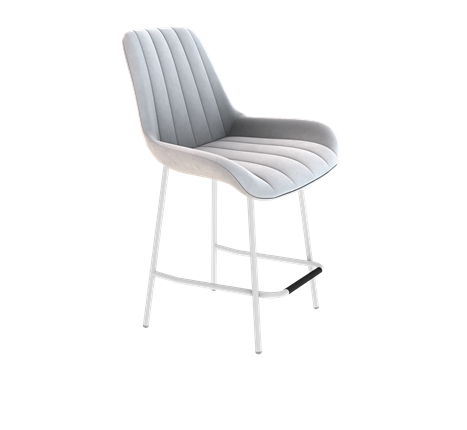 Полубарный стул SHT-ST37 / SHT-S29P-1 (серое облако/белый муар) в Перми - изображение