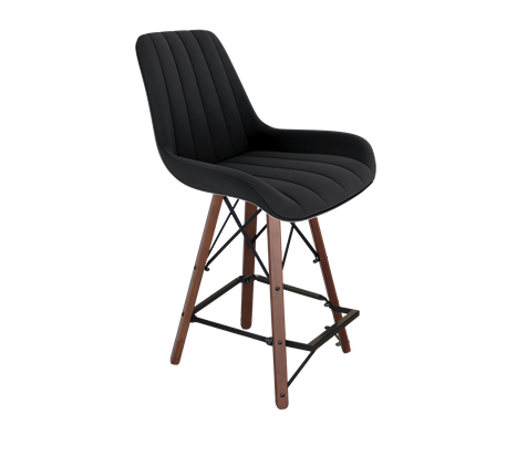 Полубарный стул SHT-ST37 / SHT-S80-1 (ночное затмение/темный орех/черный) в Перми - изображение