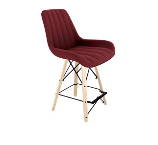 Полубарный стул SHT-ST37 / SHT-S80-1 (рубиновое вино/прозрачный лак/черный) в Перми - предосмотр