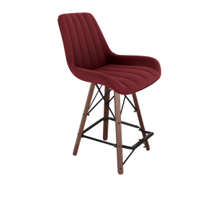 Полубарный стул SHT-ST37 / SHT-S80-1 (рубиновое вино/темный орех/черный) в Перми