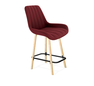 Полубарный стул SHT-ST37 / SHT-S94-1 (рубиновое вино/прозрачный лак/черный муар) в Перми - предосмотр