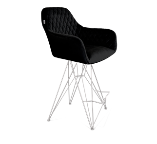 Полубарный стул SHT-ST38 / SHT-S66-1 (ночное затмение/хром лак) в Перми