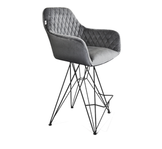Полубарный стул SHT-ST38 / SHT-S66-1 (угольно-серый/черный муар) в Перми - предосмотр